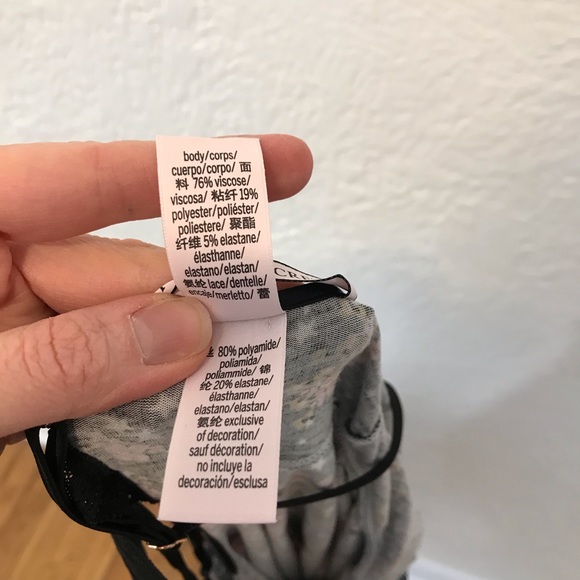 Victoria's Secret medium Slip Dress Chemise Black Floral Lace - Picture 6 of 6